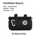 2.7L Black Grey_ULAC Neo Porter Cycling Accessories Pouch Waterproof Road Bike Bagpack Bicycle Handl