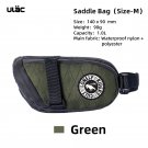 1L Green_ULAC Touring Bike Seatpost Bag Waterproof Nylon Bicycle Saddle Racing Road Bike Storage Pan
