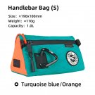 1.0L Turquoise blue_ULAC Waterproof Bicycle Handlebar Bag 1.1/1.5/2.7L Bike Frame Tube Bag Cycling M 1.0L Turquoise blue_ULAC Waterproof Bicycle Handlebar Bag 1.1/1.5/2.7L Bike Frame Tube Bag Cycling M