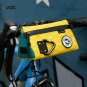 1.0L Turquoise blue_ULAC Waterproof Bicycle Handlebar Bag 1.1/1.5/2.7L Bike Frame Tube Bag Cycling M