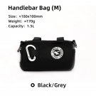 1.5L black gray_ULAC Waterproof Bicycle Handlebar Bag 1.1/1.5/2.7L Bike Frame Tube Bag Cycling Multi 1.5L black gray_ULAC Waterproof Bicycle Handlebar Bag 1.1/1.5/2.7L Bike Frame Tube Bag Cycling Multi