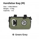 1.5L green gray_ULAC Waterproof Bicycle Handlebar Bag 1.1/1.5/2.7L Bike Frame Tube Bag Cycling Multi 1.5L green gray_ULAC Waterproof Bicycle Handlebar Bag 1.1/1.5/2.7L Bike Frame Tube Bag Cycling Multi