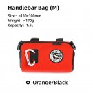 1.5L orange black_ULAC Waterproof Bicycle Handlebar Bag 1.1/1.5/2.7L Bike Frame Tube Bag Cycling Mul