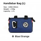 2.7L blue orange_ULAC Waterproof Bicycle Handlebar Bag 1.1/1.5/2.7L Bike Frame Tube Bag Cycling Mult