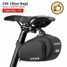 C40    1L_ROCKBROS Rainproof Bicycle Bag Shockproof Bike Saddle Bag For Refletive Rear Large Capatit