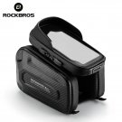 30120082001_ROCKBROS Bicycle Bag Shockproof Touchscreen Top Tube Bags EVA Hard Shell Front Frame Pho