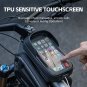 30120082001_ROCKBROS Bicycle Bag Shockproof Touchscreen Top Tube Bags EVA Hard Shell Front Frame Pho