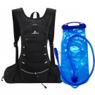 Black and 2L water_Bicycle Bike Cycling Backpack Waterproof Water Bag Storage Knapsack Hiking Day Pa