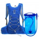 Blue and 1L water_Bicycle Bike Cycling Backpack Waterproof Water Bag Storage Knapsack Hiking Day Pac