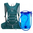 Green and 1L water_Bicycle Bike Cycling Backpack Waterproof Water Bag Storage Knapsack Hiking Day Pa