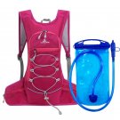 Rose and 1L water_Bicycle Bike Cycling Backpack Waterproof Water Bag Storage Knapsack Hiking Day Pac