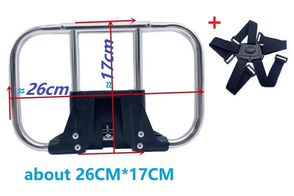 26x17-silver Straps_Folding Bike Front Bags Racks Bracket For Brompton Bicycle Backpack S-bag Carrie