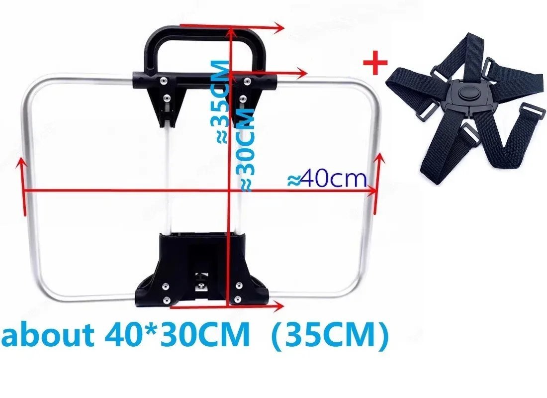 40x30-silver Straps_Folding Bike Front Bags Racks Bracket For Brompton Bicycle Backpack S-bag Carrie