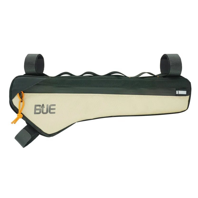 Beige_BUE Bicycle Triangle Bag Bike Frame Front Tube Bag Cycling Bag Bikepacking Pouch Accessories
