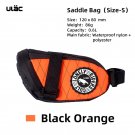0.6L Black orange_ULAC Waterproof Bicycle Saddle Bag 0.6/1/1.3L Multi-color Cycling Seat Tail Bag MT