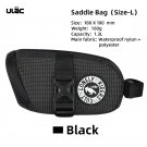 1.3L black with lock_ULAC Waterproof Bicycle Saddle Bag 0.6/1/1.3L Multi-color Cycling Seat Tail Bag