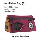 1.0L purple khaki_ULAC Multifunctional Bicycle Handlebar Bag 1.1/1.5/2.7L Large Capacity Waterproof 1.0L purple khaki_ULAC Multifunctional Bicycle Handlebar Bag 1.1/1.5/2.7L Large Capacity Waterproof