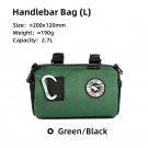 2.7L Green black_ULAC Multifunctional Bicycle Handlebar Bag 1.1/1.5/2.7L Large Capacity Waterproof 2.7L Green black_ULAC Multifunctional Bicycle Handlebar Bag 1.1/1.5/2.7L Large Capacity Waterproof