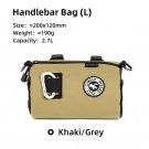 2.7L Khaki gray_ULAC Multifunctional Bicycle Handlebar Bag 1.1/1.5/2.7L Large Capacity  Waterproof P
