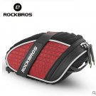 red_ROCKBROS Bike Bag 3D Shell Rainproof Saddle Bag Reflective Strip Bicycle Tail Bag Shockproof Roa