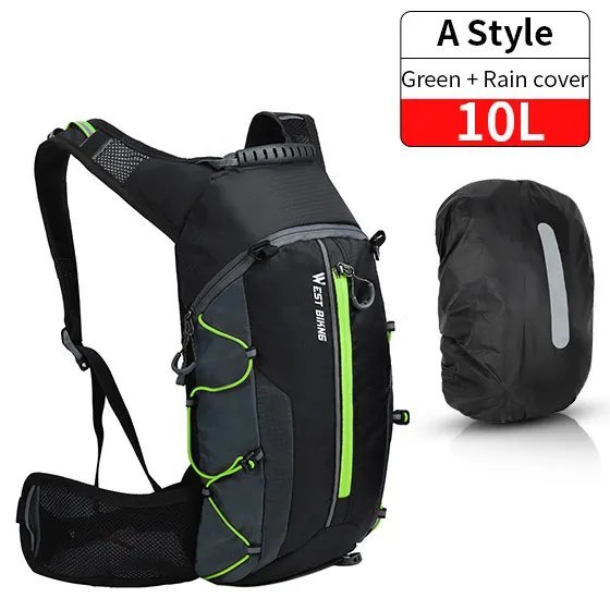 10L Green Bag Set_WEST BIKING Bicycle Bag Water Bag 10L Portable Waterproof Sports Bag MTB Road Bike