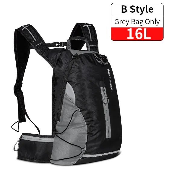 16L Grey Bag Only_WEST BIKING Bicycle Bag Water Bag 10L Portable Waterproof Sports Bag MTB Road Bike
