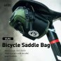 PB6 XS Blue_ULAC Durable Nylon MTB Saddle Rail Bag 0.5L Waterproof Bicycle Seatpost Bagpack Quick Re