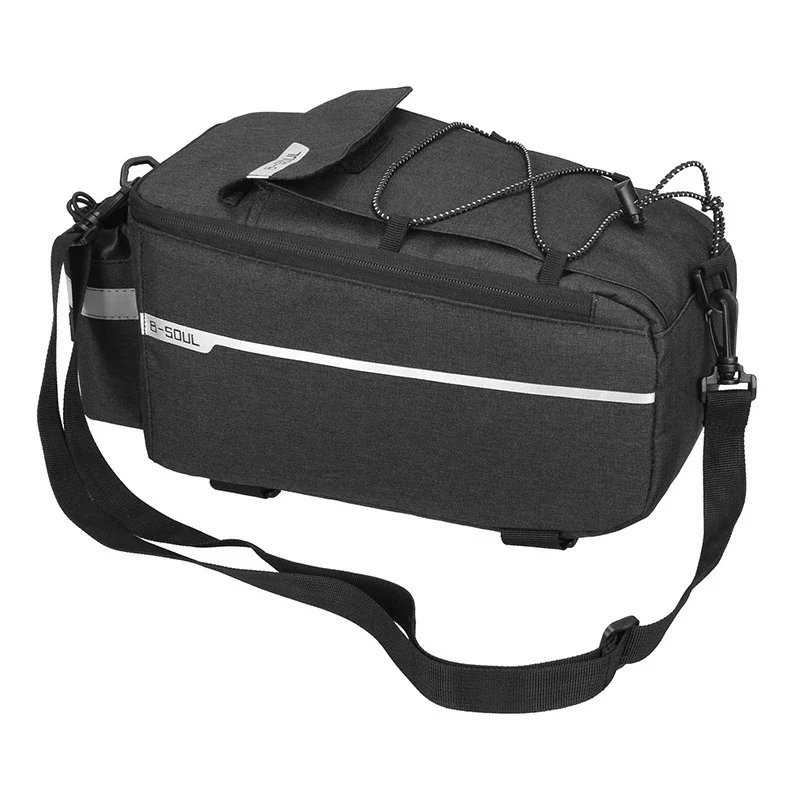 Black_Bicycle Cycling Thermal insulation Back Saddle Tail Bags Rear Seat Trunk Bag Waterproof MTB Tr