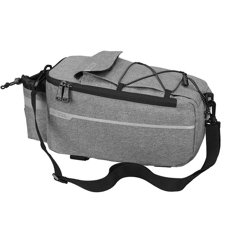 Grey_Bicycle Cycling Thermal insulation Back Saddle Tail Bags Rear Seat Trunk Bag Waterproof MTB Tra