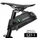 C27-1 1.5L_ROCKBROS Bicycle Bag 1.7L Waterproof Saddle Bag Large Capatity Quick Release Seatpost Sho C27-1 1.5L_ROCKBROS Bicycle Bag 1.7L Waterproof Saddle Bag Large Capatity Quick Release Seatpost Sho