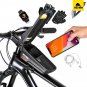 Black and Red_WILD MAN E12X Bicycle Bag EVA Hard Shell Waterproof Touch Screen Front Beam Bag Quick 