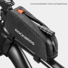black_ROCKBROS Bicycle Bag,Waterproof Large Capacity Front Top Frame Tube Bag1L,Ultralight Reflectiv black_ROCKBROS Bicycle Bag,Waterproof Large Capacity Front Top Frame Tube Bag1L,Ultralight Reflectiv