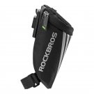 C28BK Buckle style_ROCKBROS Bike Bag Portable Reflective Saddle Bag Tail Seatpost Nylon Bicycle Bag 