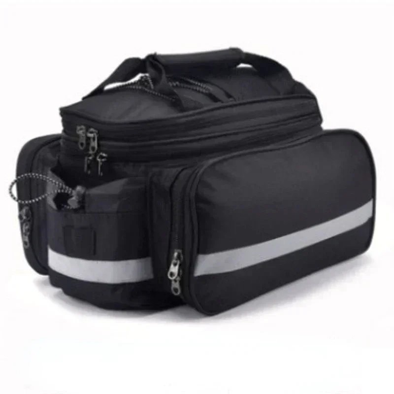 Black_25L Bicycle Carrier Bag MTB Bike Rack Bag Trunk Pannier Cycling Multifunctional Large Capacity