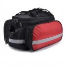 Red_25L Bicycle Carrier Bag MTB Bike Rack Bag Trunk Pannier Cycling Multifunctional Large Capacity T