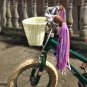 B_Bike Bicycle Handlebar Bicycle Basket Cycling Rattan Wicker Basket Vintage Hand Woven Bike Basket