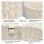 B_Bike Bicycle Handlebar Bicycle Basket Cycling Rattan Wicker Basket Vintage Hand Woven Bike Basket