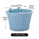 Sky Blue_Bike Bicycle Handlebar Bicycle Basket Cycling Rattan Wicker Basket Vintage Hand Woven Bike Sky Blue_Bike Bicycle Handlebar Bicycle Basket Cycling Rattan Wicker Basket Vintage Hand Woven Bike