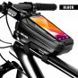 Black_WILD MAN X2 Bicycle Bag EVA Hard Shell Waterproof Touch Screen High Capacity Road Bike Mountai