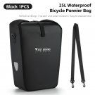 377-1PC 25L_WEST BIKING Full Waterproof Bicycle Pannier 25L Large Capacity Bike Rack Bag Long Travel