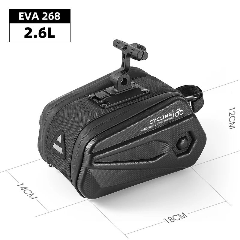 EVA 268_WEST BIKING Waterproof Bicycle Saddle Bag Hard Shell MTB Road Bike Under Seat Tool Bag Quick