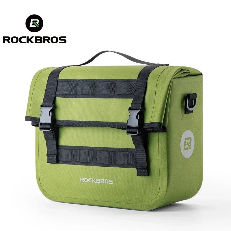 Navy Green_ROCKBROS Multifunctional Saddle Bag Waterproof Cycling MTB Bike Rack Bag Travel Bags 3D s