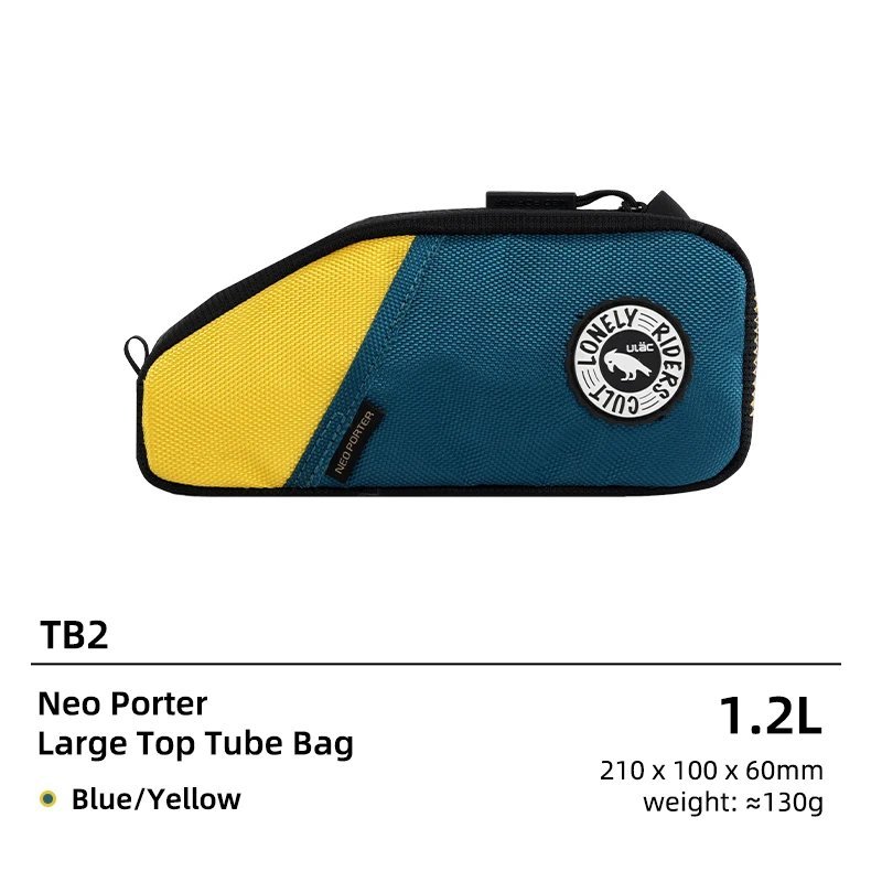 TB2 1.2L Navy Blue_ULAC Bicycle Frame Tube Bag 1.2/1.6L Bicicleta Triathlon Bag Road Bike Nylon Top 