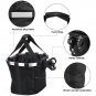 Black_Bicycle Front Basket Bike Small Pet Dog Carry Pouch 2in1 Detachable MTB Handlebar Tube Hanging