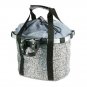 Grey_Bicycle Front Basket Bike Small Pet Dog Carry Pouch 2in1 Detachable MTB Handlebar Tube Hanging