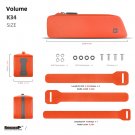 Orange_Rhinowalk Bike Top Tube Bag Waterproof  With Bolt Mounted & Strap Aerodynamic Low Drag Fo