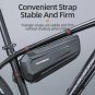 B66_ROCKBROS Hard Shell Bicycle Bag MTB Road Bike Bag Carbon Pattern Waterproof Top Tube Bag Cycling