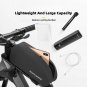 black_ROCKBROS Bicycle Bag 600D Waterproof Fabric Cycling Top Front Tube Frame Bag Large Capacity MT