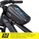 XS2 red logo_WILD MAN Bicycle Bag 5.5-6.6 Inch Phone Bag Waterproof Front Frame Bag Sensitive Touch XS2 red logo_WILD MAN Bicycle Bag 5.5-6.6 Inch Phone Bag Waterproof Front Frame Bag Sensitive Touch