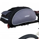 Black_Lixada Rear Seat Bag For Bicycle Cycling Bags On Bike Backseat 13L Bicycle Bag Multifunctional